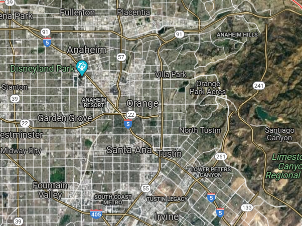 Meal Prep Delivery Location Map North Orange County